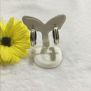 925 Sterling Silver and 10k gold hoop earrings